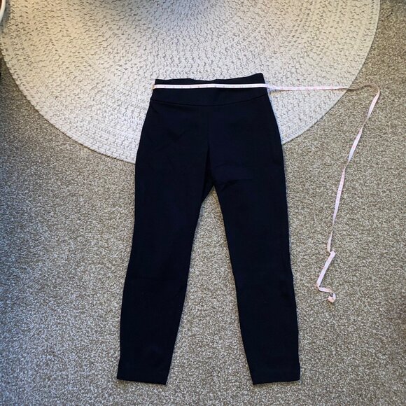 Express - Pitch Black - Super High Wasted Ankle Pant - S - Picture 1 of 5